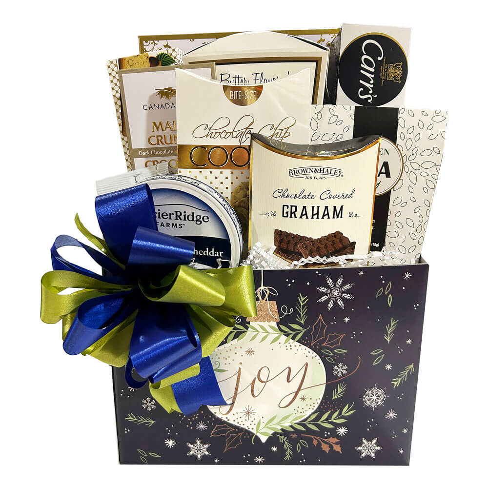 Happiest of Holidays Basket - Festive Christmas Baskets - JustBaskets