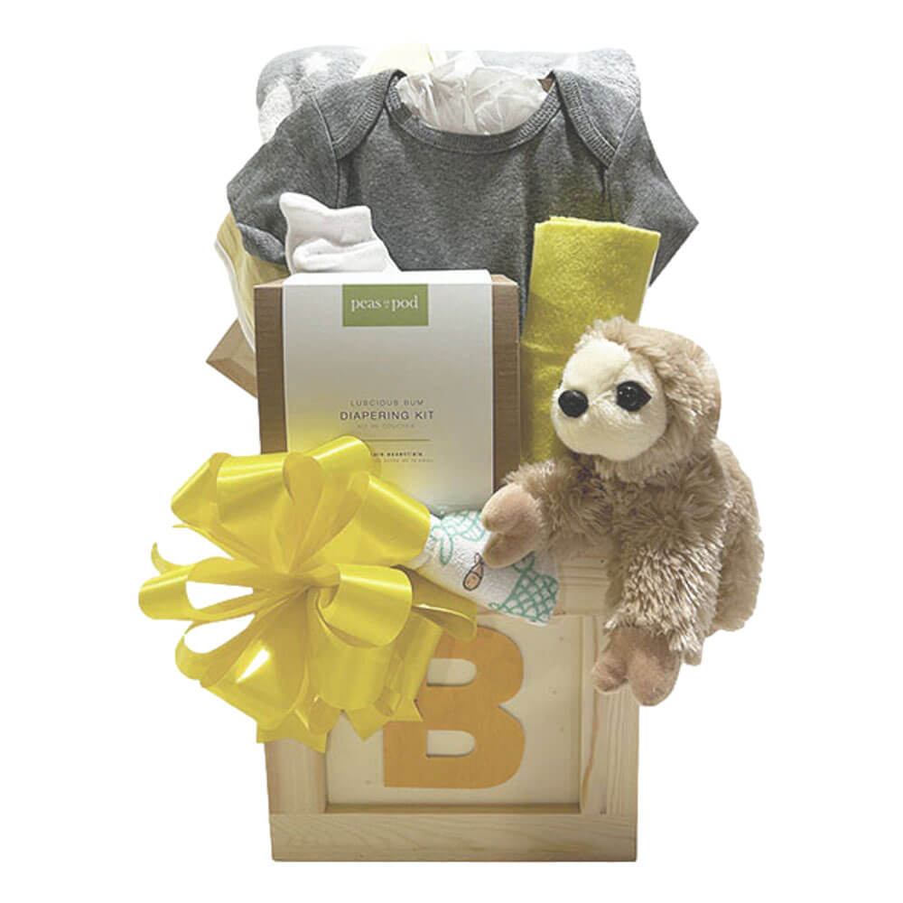 Hello Baby Neutral Gift Basket