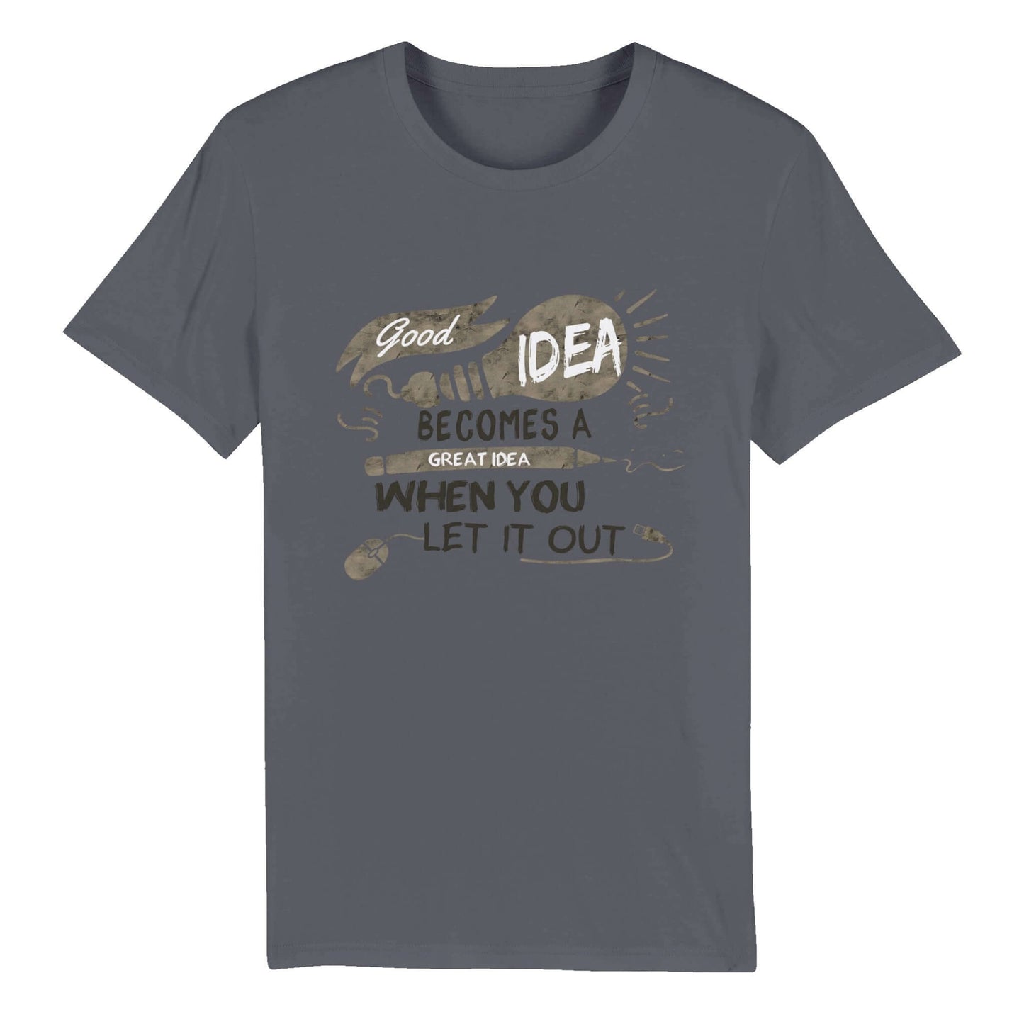 Organic Unisex Crewneck T-shirt "Let your ideas come