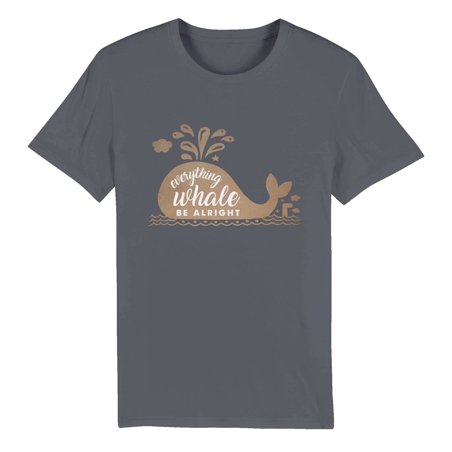 Organic Unisex Crewneck T-shirt "Whale Be Alright" - Just Baskets