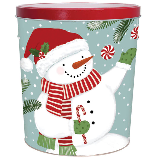 Popcorn Container Peppermint Snowman