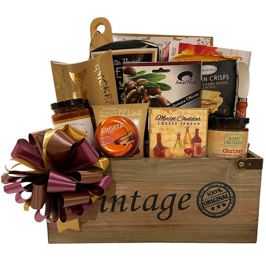 Bon Appetit Gift Basket - With smoked salmon and cheese board