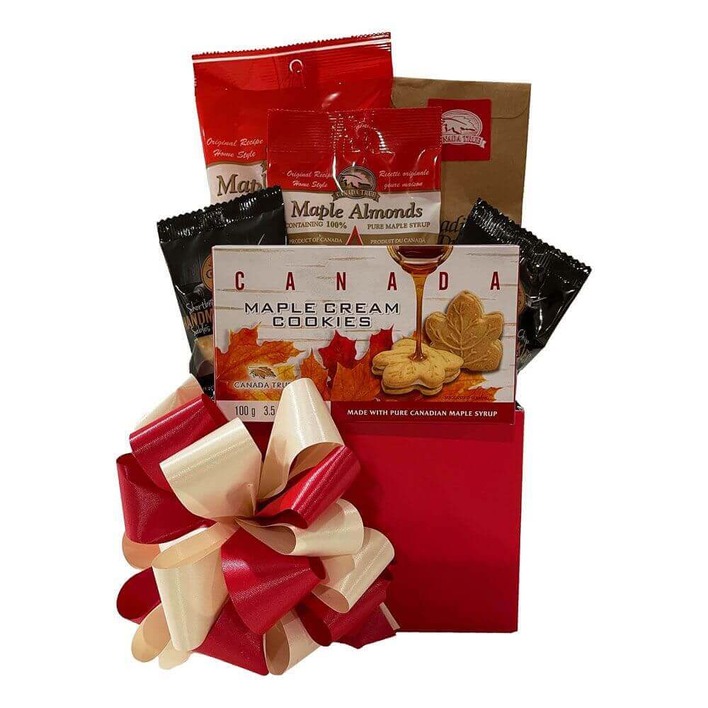 Maple Leaves Gift Basket - Filled with classic Canadian products!