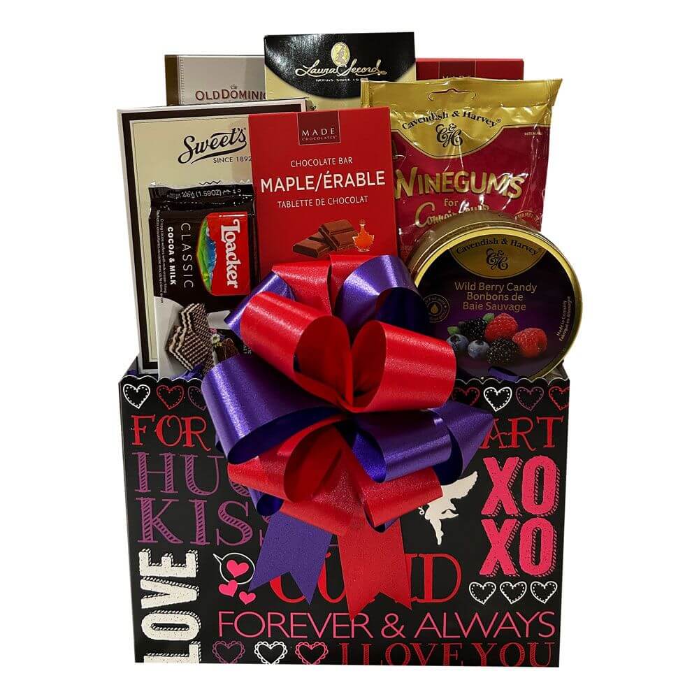 Hugs and Kisses Gift Basket - So yummy and romantic!