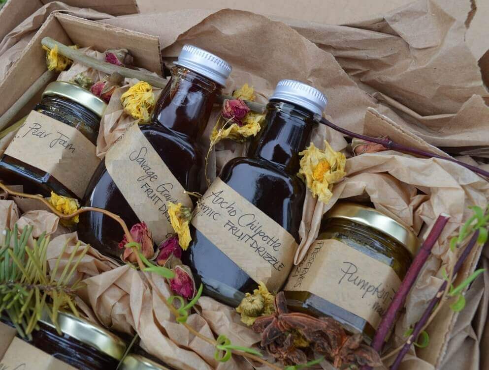 Organic Gift Basket of Artisan Jams & Syrups - Deliciously natural!