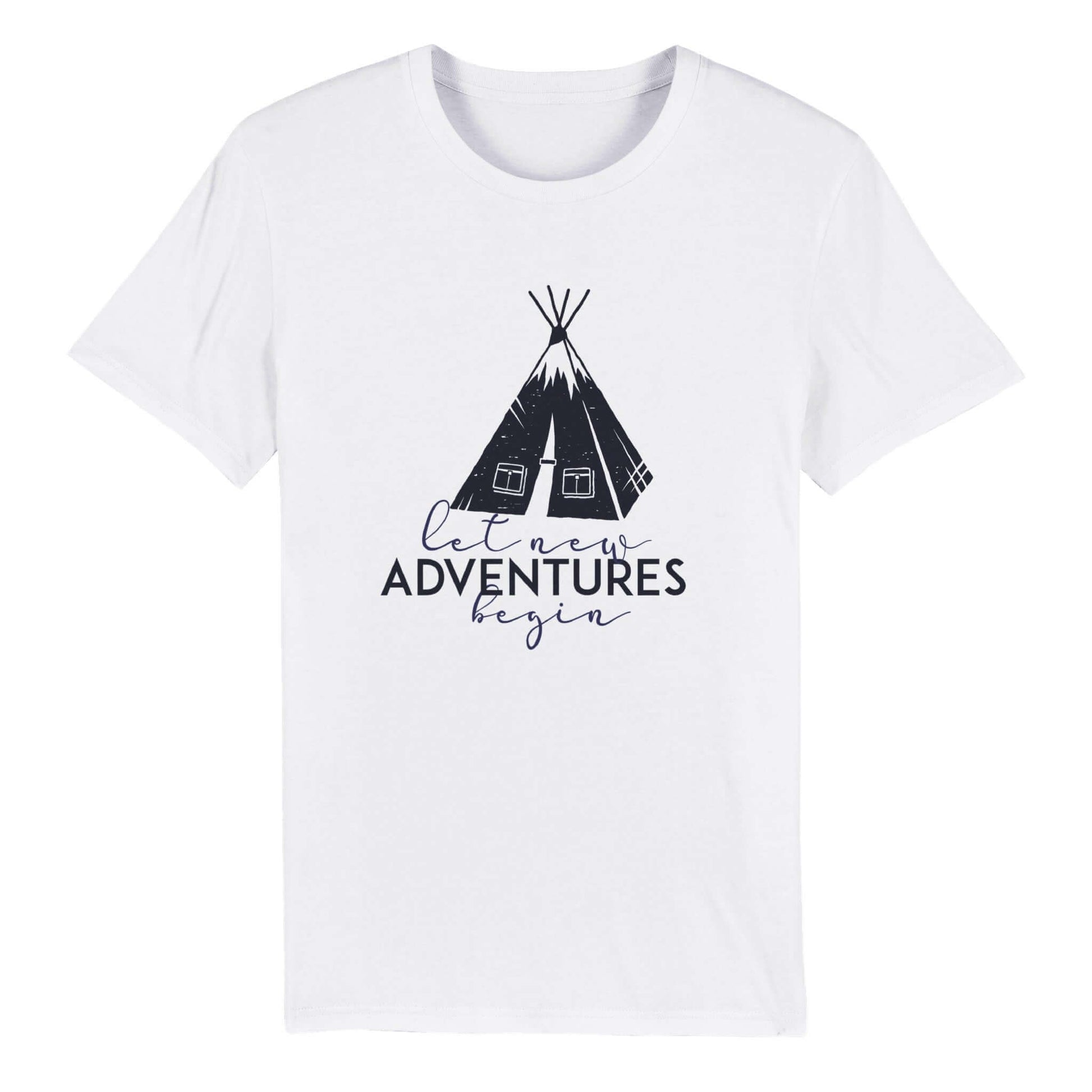 Organic Unisex Crewneck T-shirt "Adventures Begin" - Just Baskets