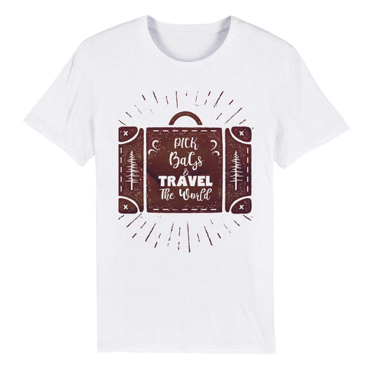 Organic Unisex Crewneck T-shirt "Travel the World" - Just Baskets