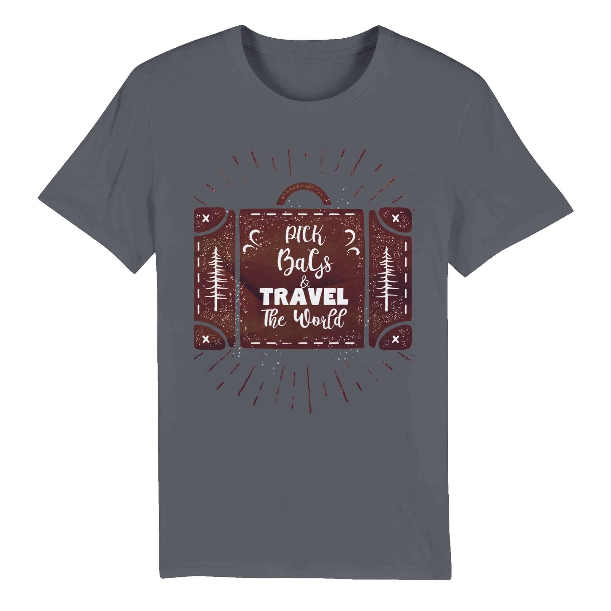 Organic Unisex Crewneck T-shirt "Travel the World" - Just Baskets