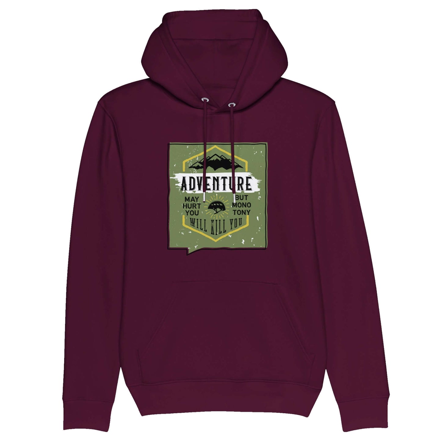 Organic Unisex Pullover Hoodie "Adventure" - Just Baskets