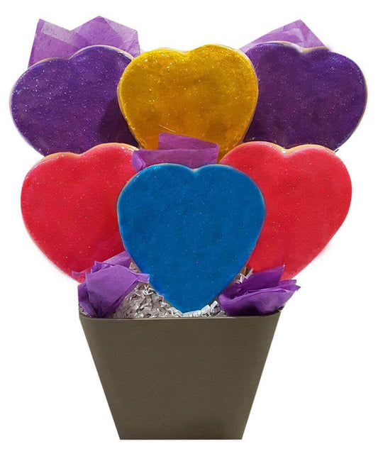 Sparkly Hearts Cookie Bouquet - Make someone loved & appreciated!