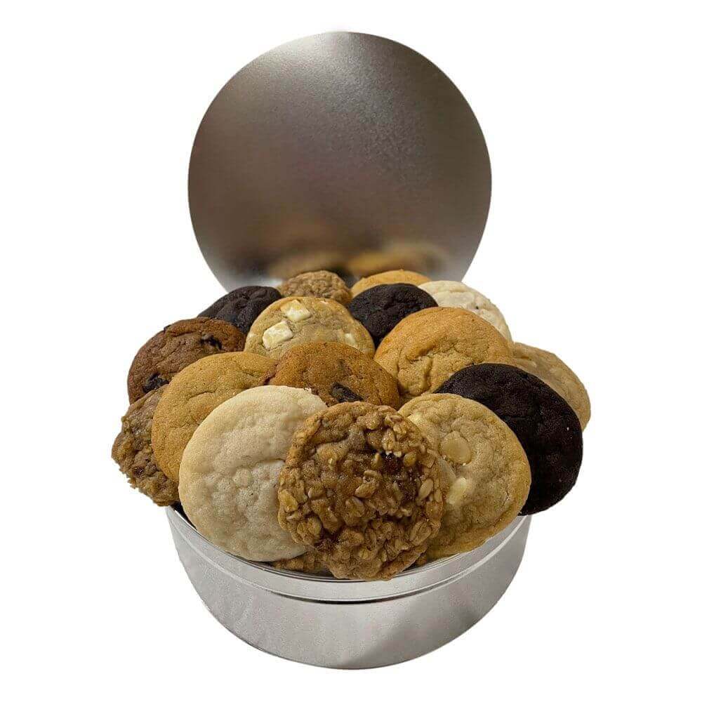 Standard Cookie Tin with 18 Delicious Cookies Freshly Made